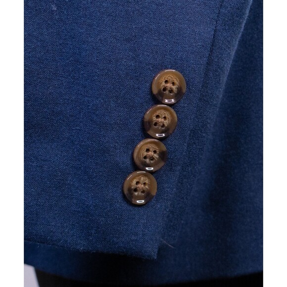 J Crew Thompson Blazer Men's 44R Navy Blue Flex Wool Cotton Sport Coat 2-Button - Picture 7 of 13